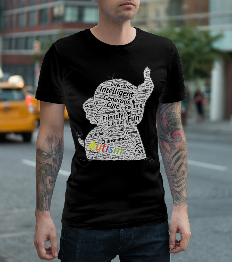 Autism Intelligent Generous Friendly Fun Elephant T-Shirt