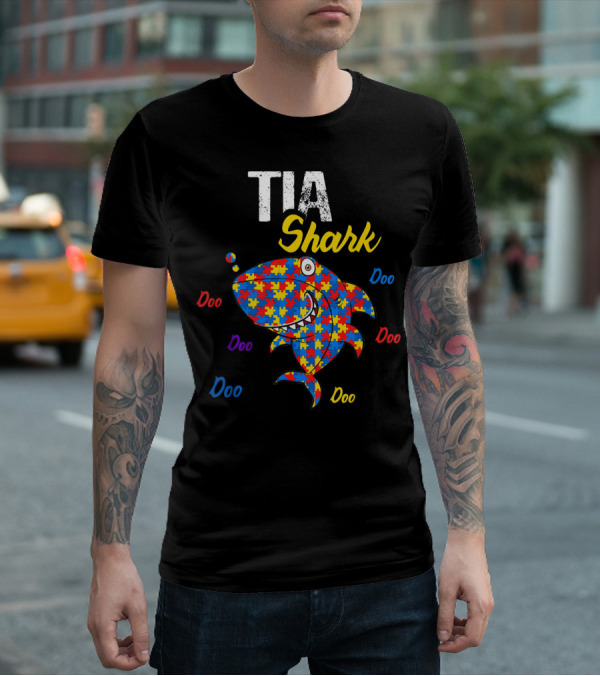 Tia Shark Doo Autism Awareness T-Shirt