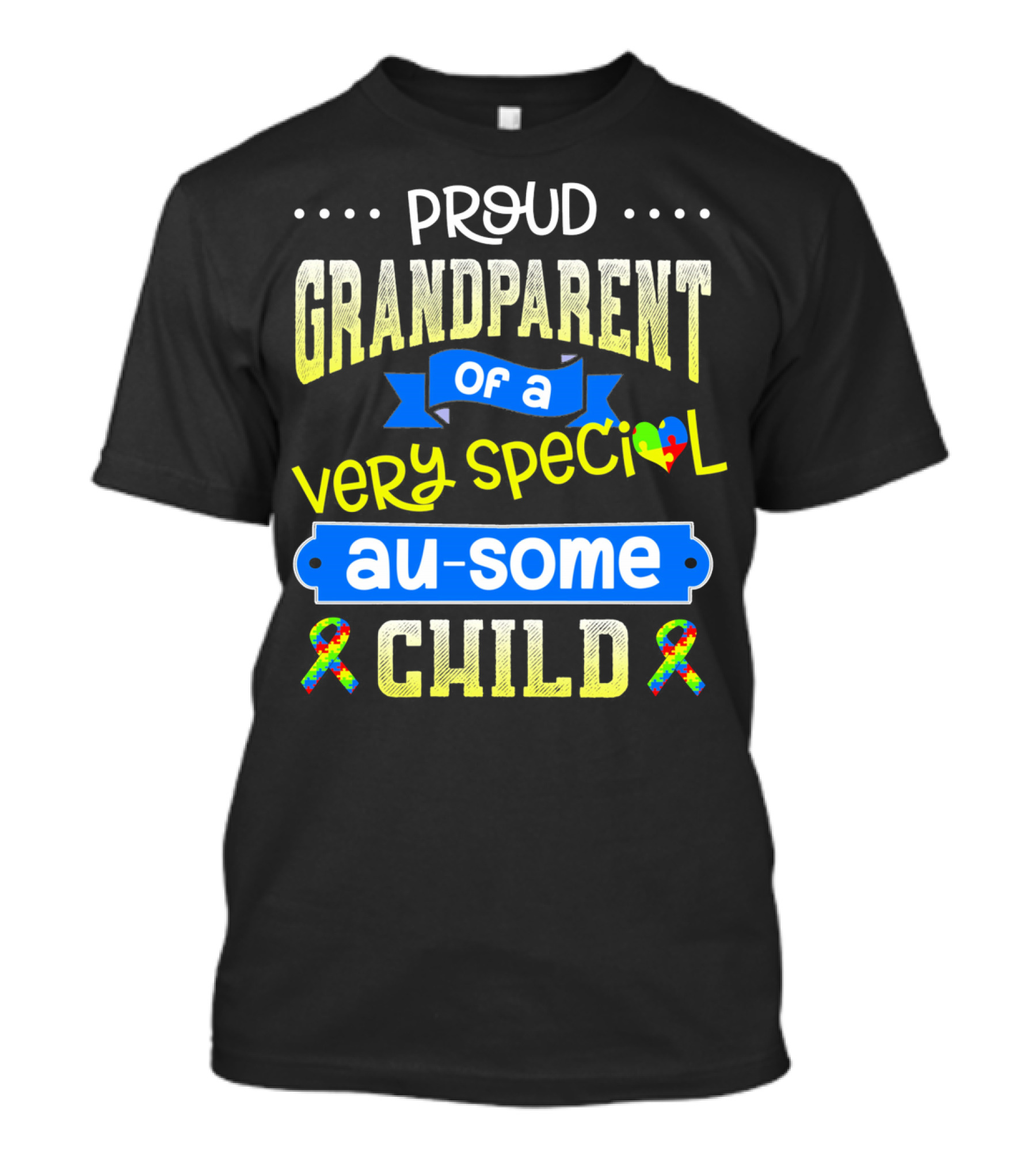 Proud Grandparent Of A Very Special Au-some Child Autism Awareness T-Shirt