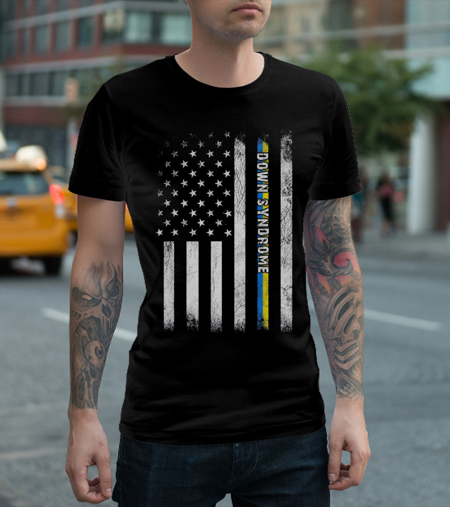 American Flag Down Syndrome Awareness T-Shirt