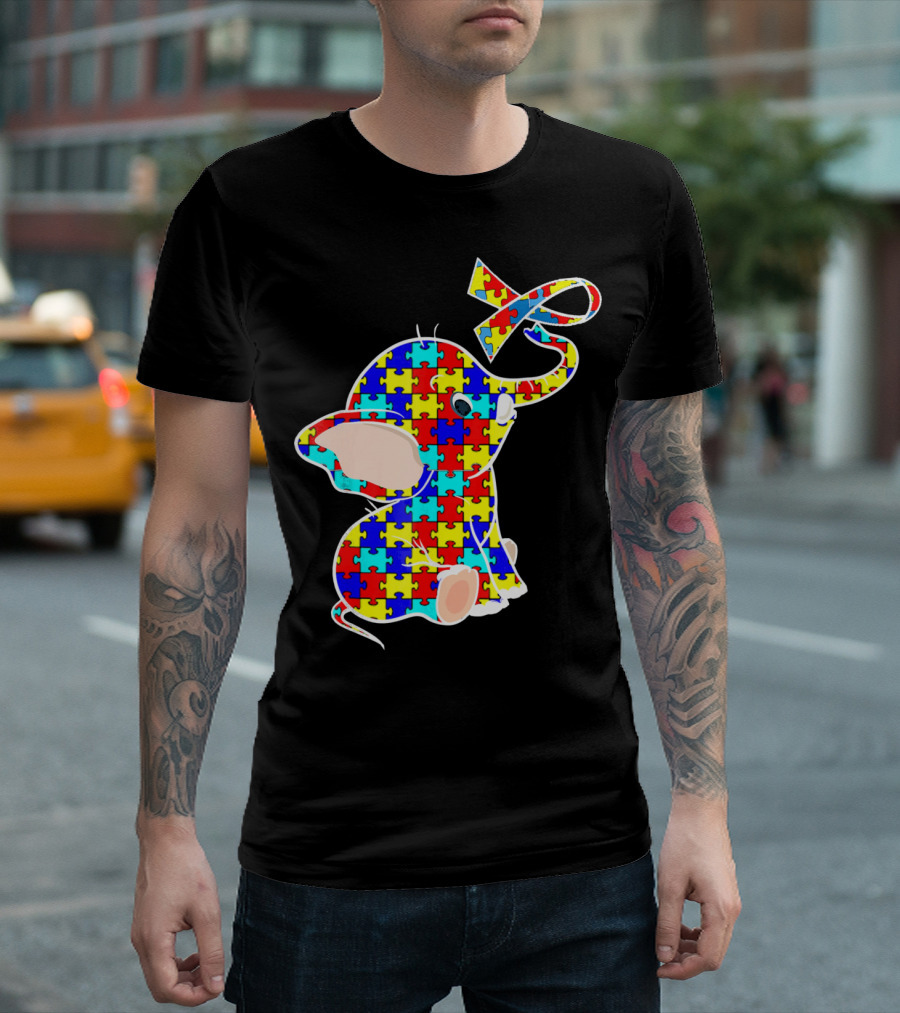 Elephant Puzzle Autism Awareness T-Shirt
