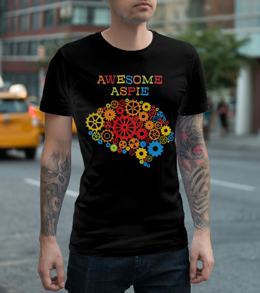 Awesome Aspie Steampunk Autistic Genius Brain T-Shirt