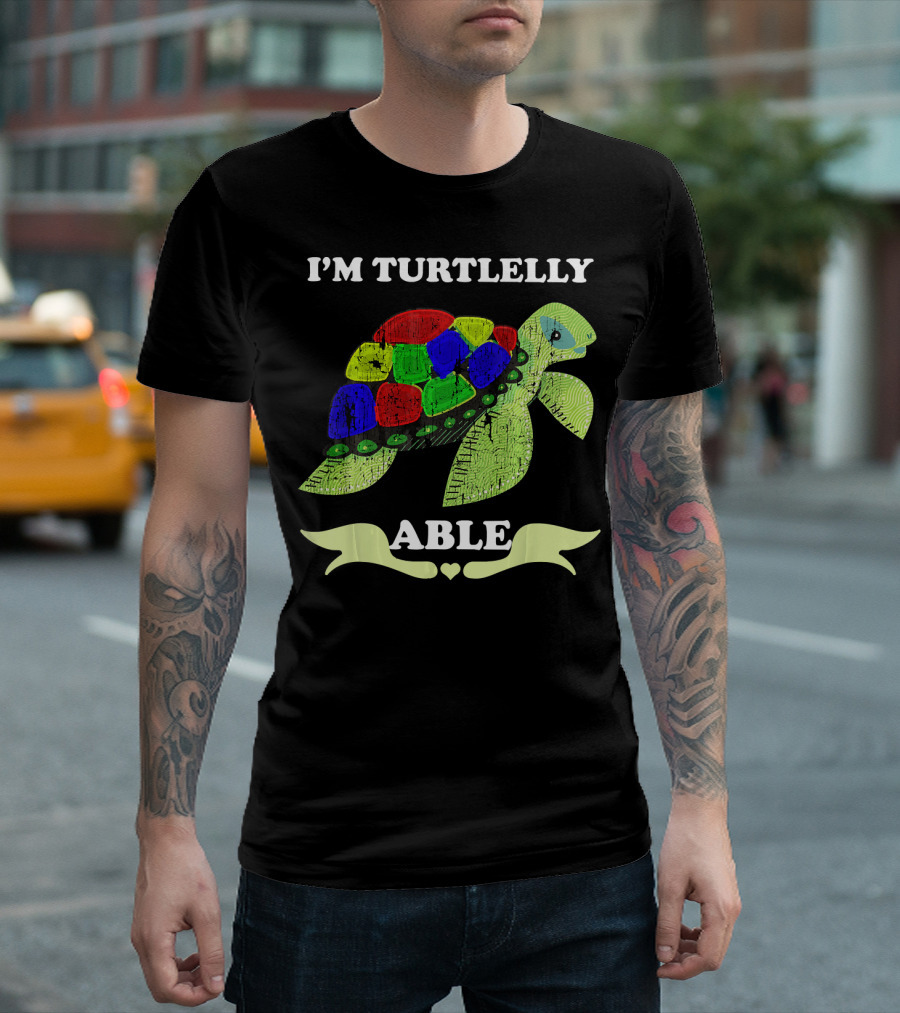 I'm Turtlelly Able Autism Puzzle Turtle T-Shirt