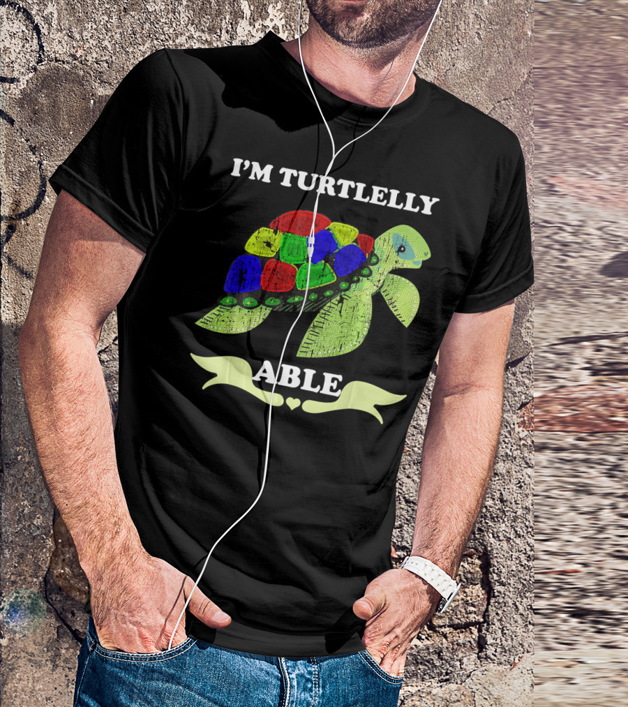 I'm Turtlelly Able Autism Puzzle Turtle T-Shirt