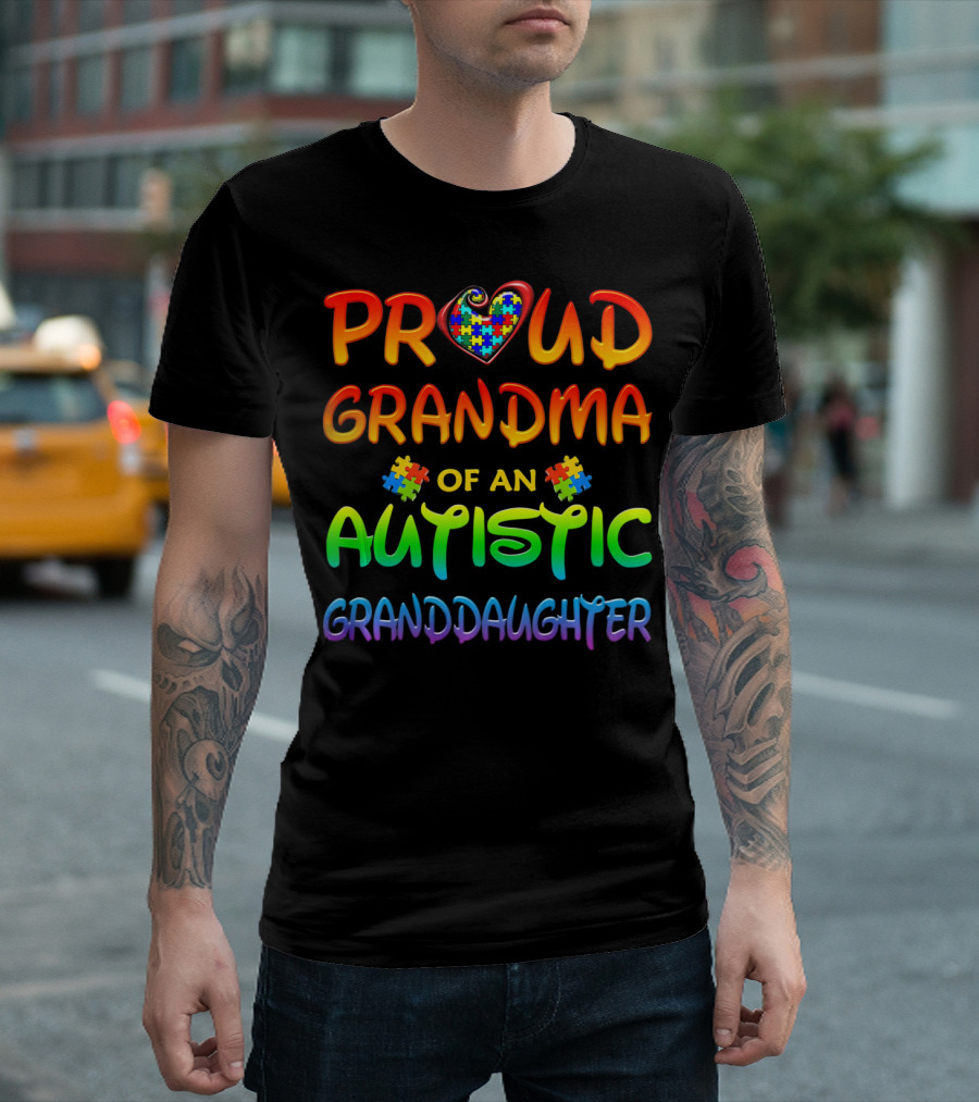 Proud Grandma of an Autistic Granddaughter Autism Awareness T-Shirt