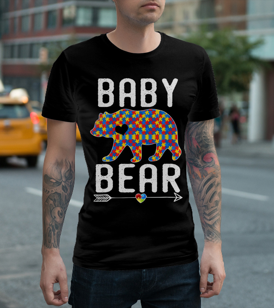BABY BEAR Autism Puzzle Heart Awareness T-Shirt