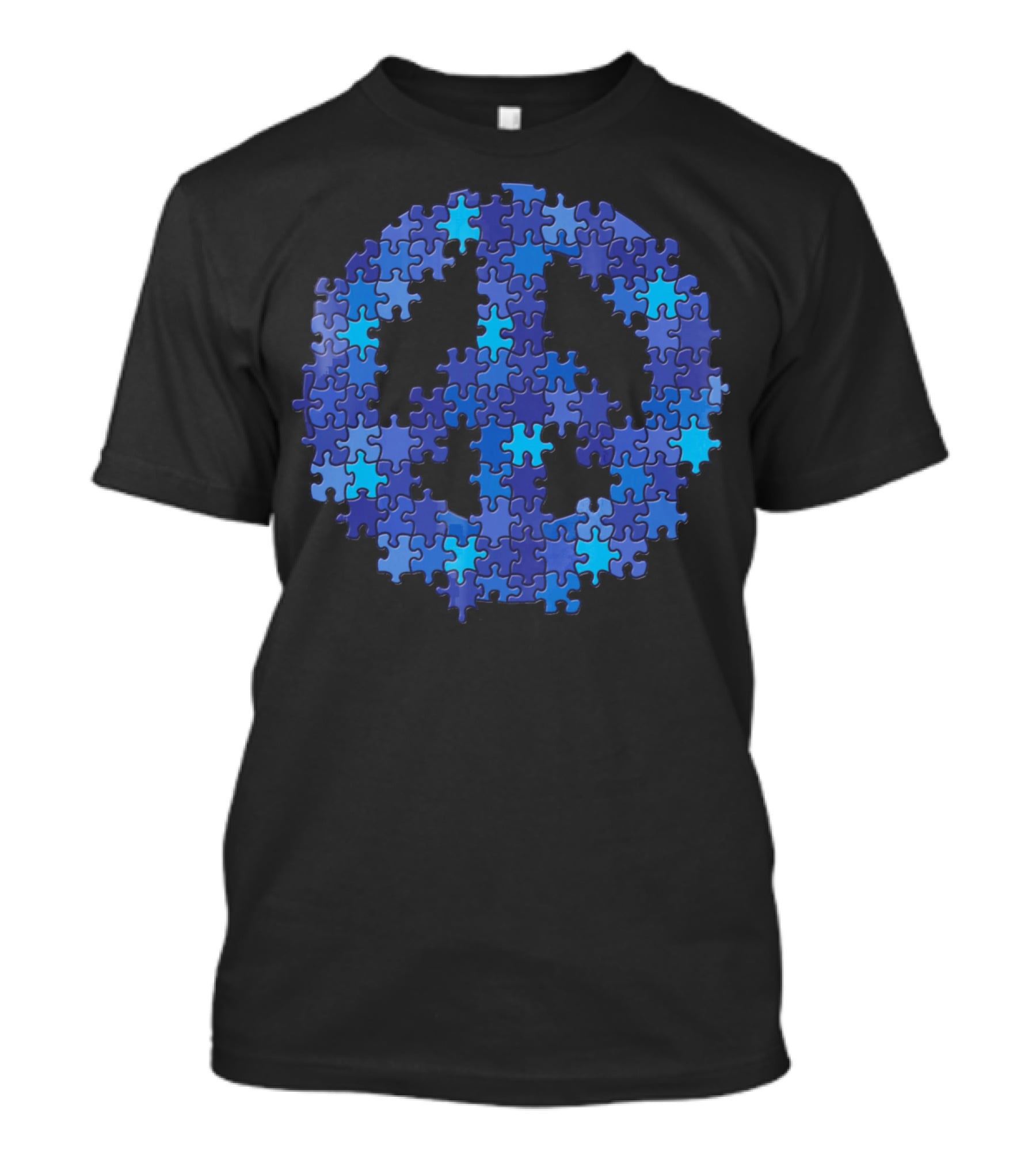 Puzzle Peace Sign Autism Spectrum Asperger T-Shirt