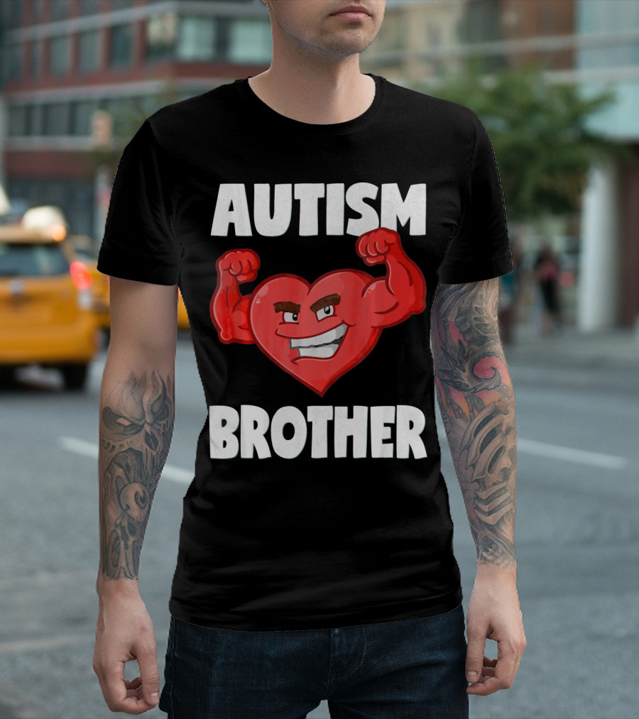 Autism Brother Heart Strong Brothers T-Shirt
