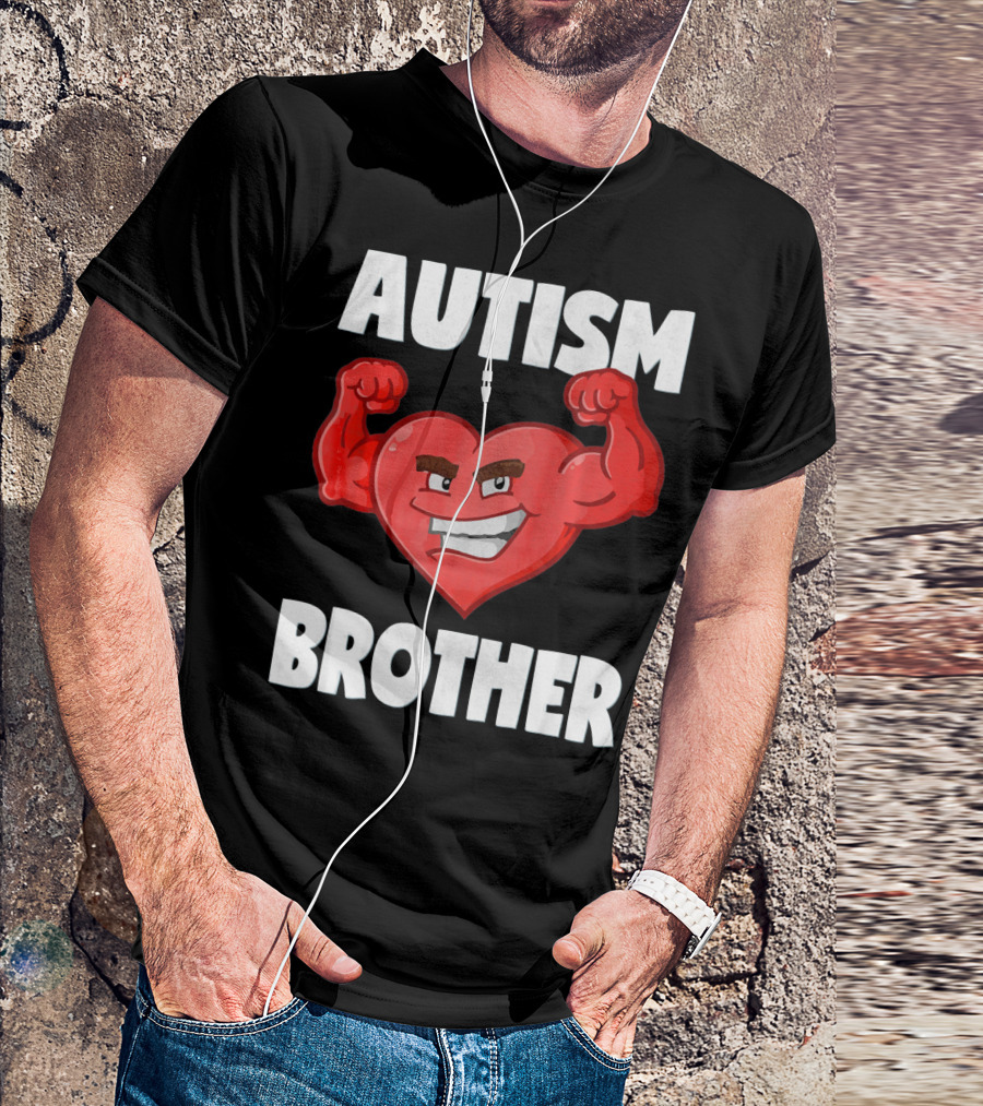 Autism Brother Heart Strong Brothers T-Shirt