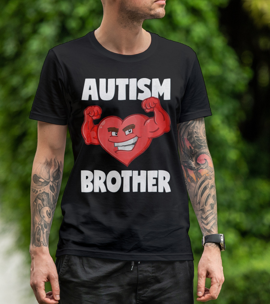 Autism Brother Heart Strong Brothers T-Shirt