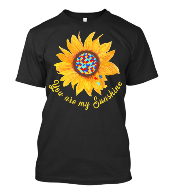 You Are My Sunshine Sunflower Autism Awareness Puzzle T-Shirt