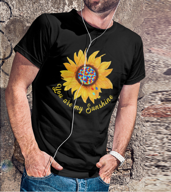 You Are My Sunshine Sunflower Autism Awareness Puzzle T-Shirt