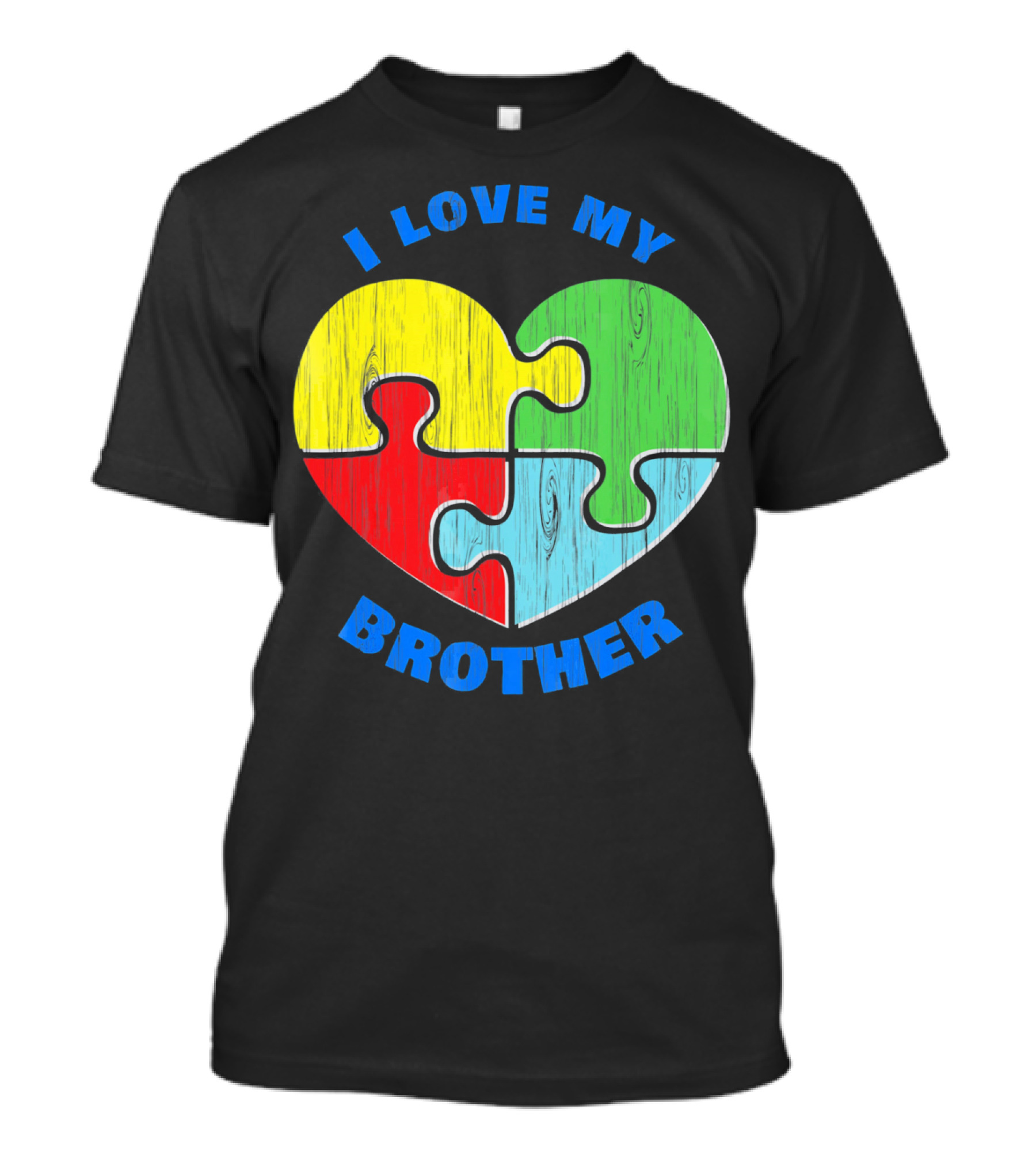 I Love My Brother Autism Awareness Puzzle Heart T-Shirt