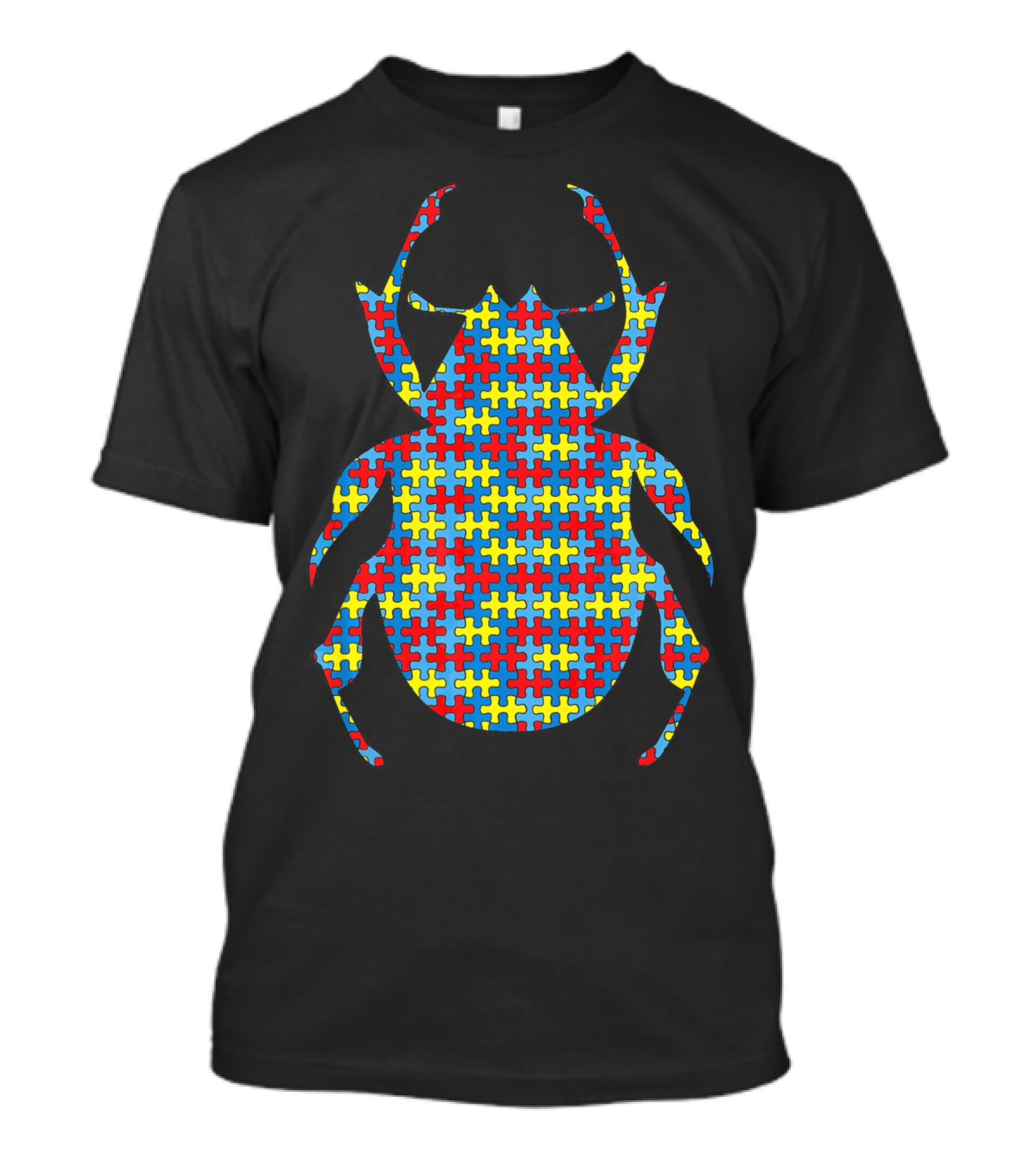 Beetle Autism Awareness Puzzle Kids Ladybug T-Shirt