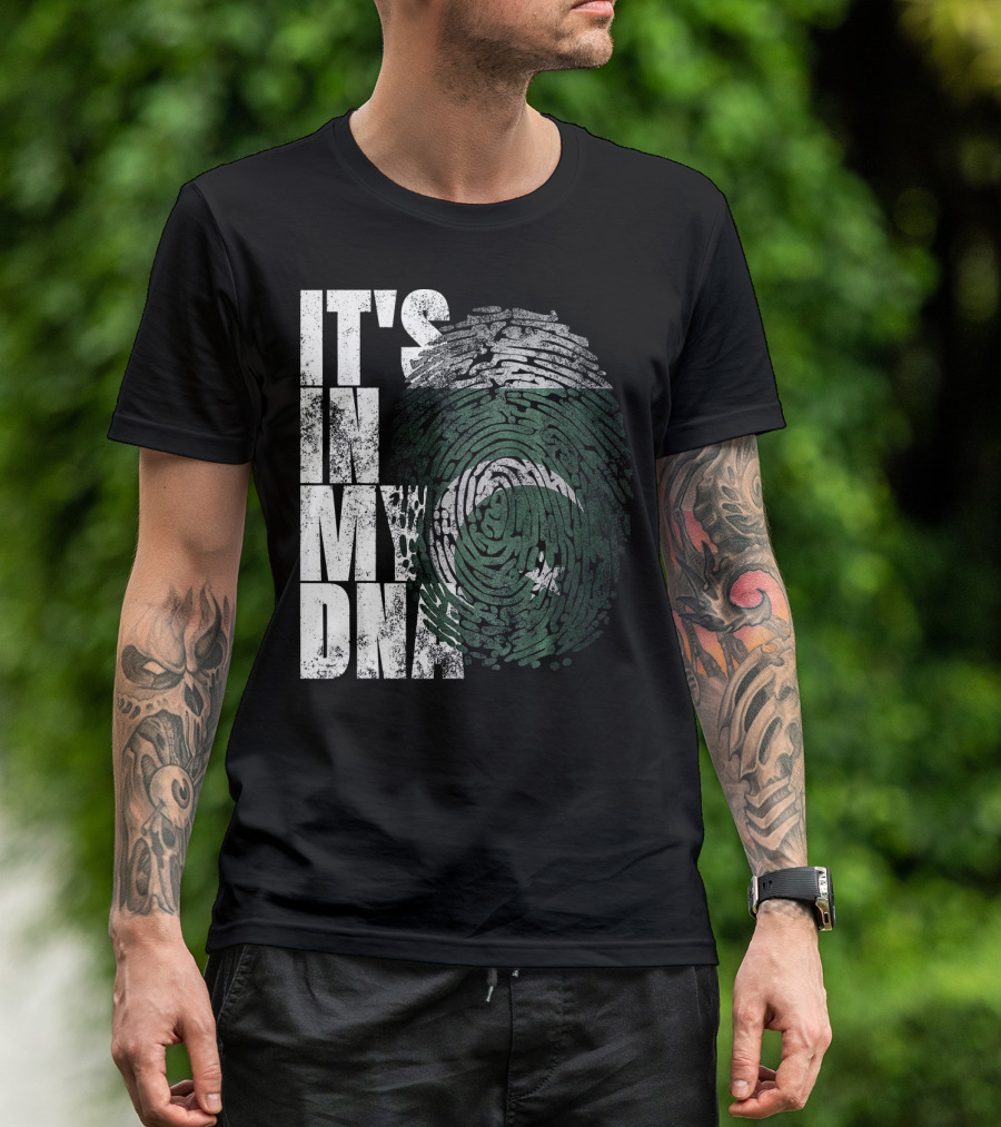 It's In My DNA Pakistani Flag Fingerprint T-Shirt