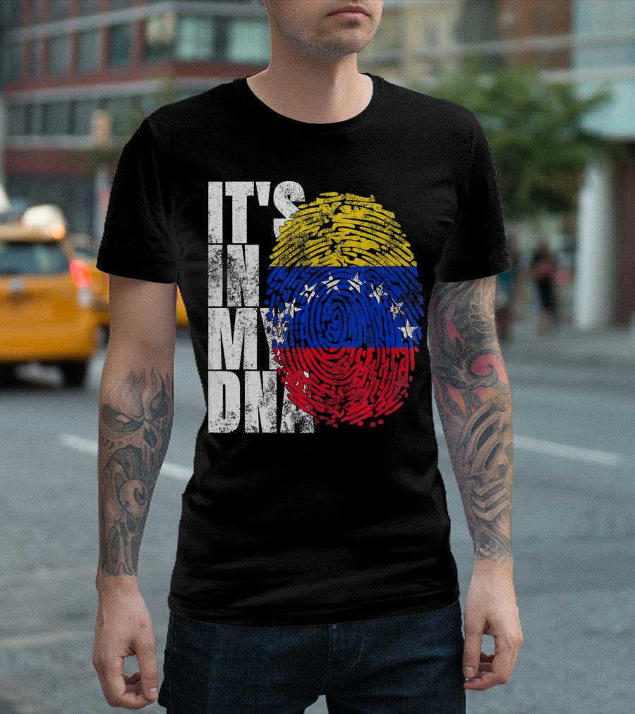 It's In My DNA Venezuelan Flag Fingerprint T-Shirt