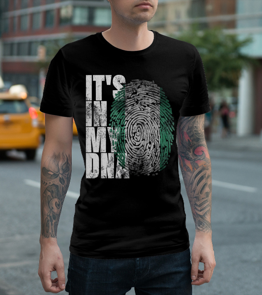 It's In My DNA Nigerian Heritage Fingerprint T-Shirt