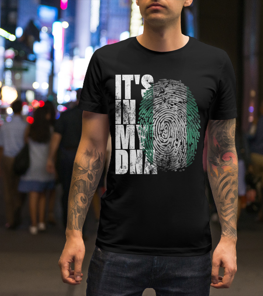 It's In My DNA Nigerian Heritage Fingerprint T-Shirt