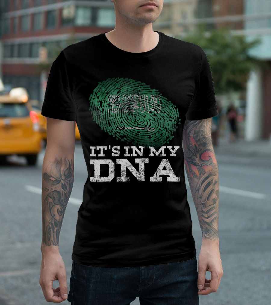 It's In My DNA Saudi Arabian Flag Fingerprint T-Shirt