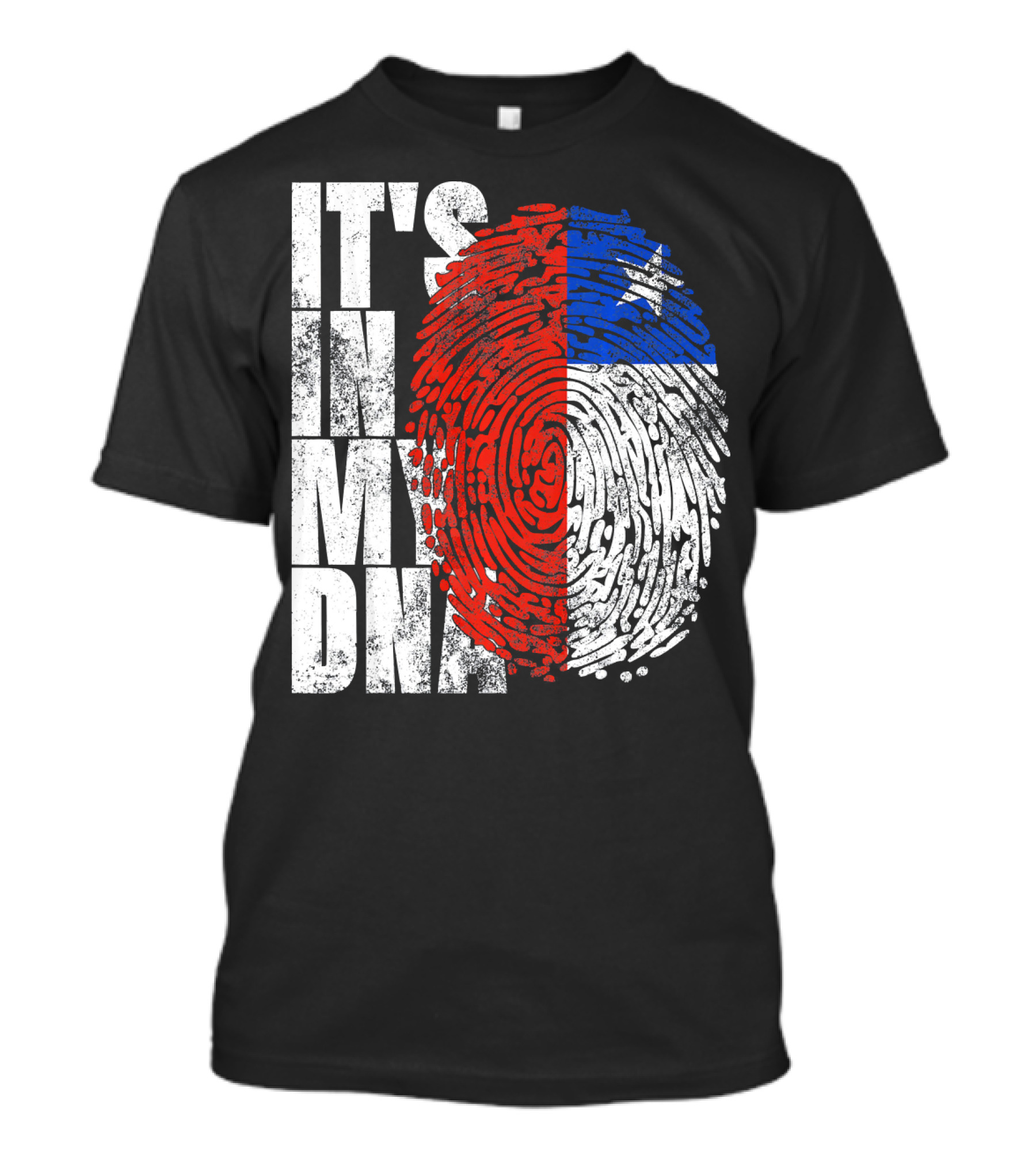 It's In My DNA Chilean Fingerprint Flag T-Shirt