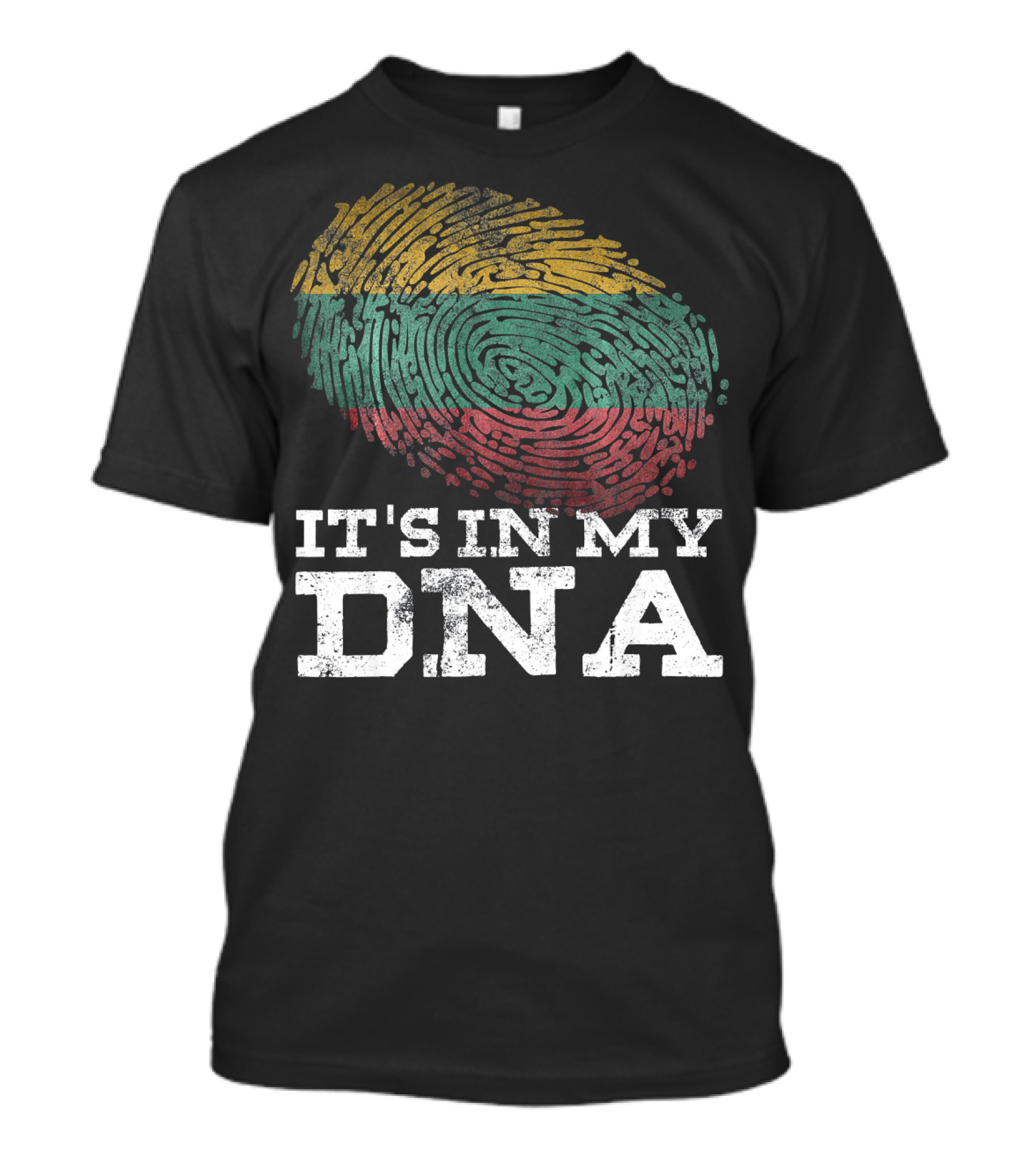 It's In My DNA Lithuanian Flag Lietuva Fingerprint T-Shirt