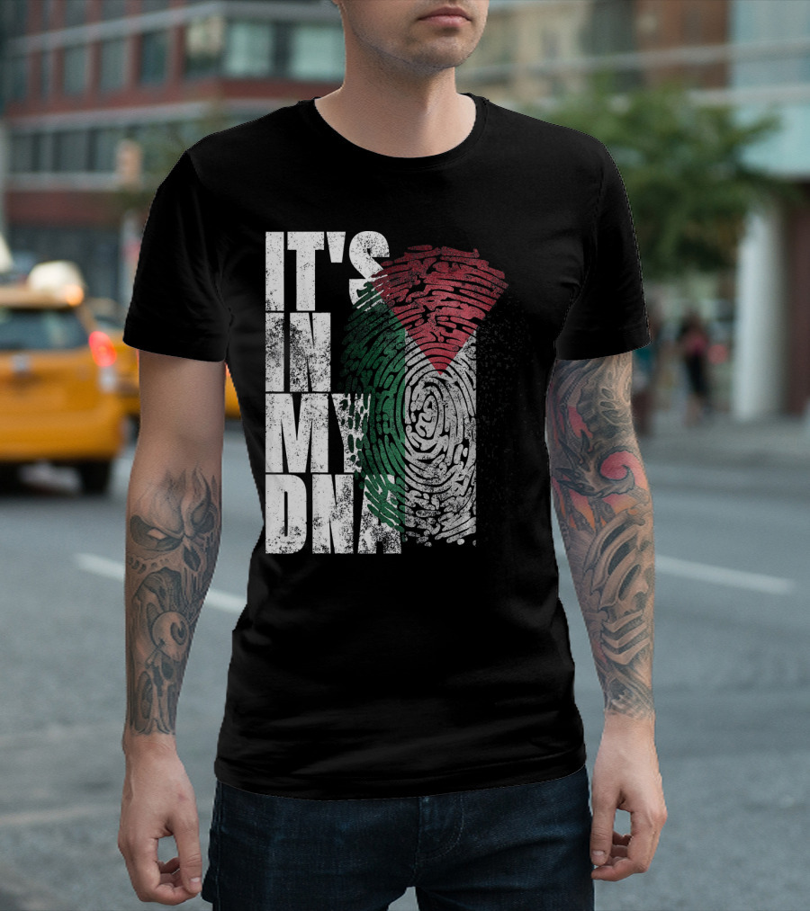 It's In My DNA Palestinian Flag Fingerprint T-Shirt