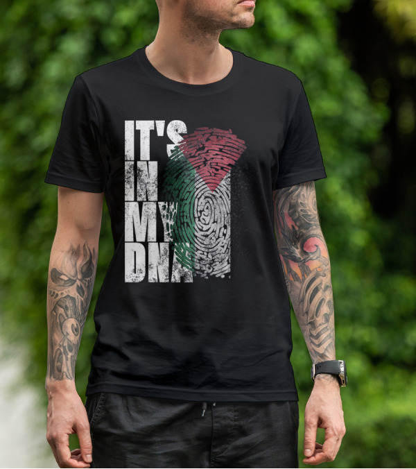 It's In My DNA Palestinian Flag Fingerprint T-Shirt