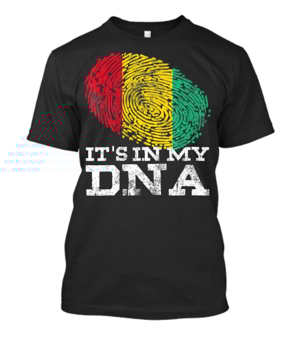 It's In My DNA Guinean Proud Afro Fingerprint Colors T-Shirt