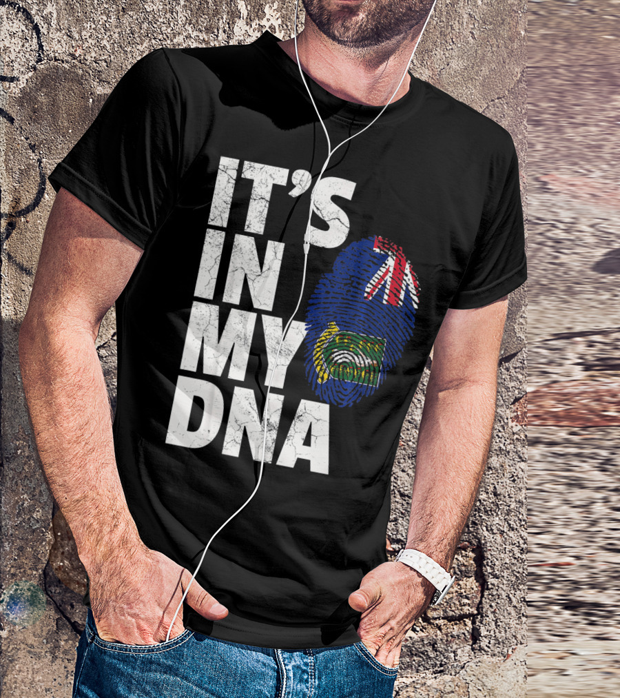 IT'S IN MY DNA British Virgin Islands Flag Fingerprint T-Shirt