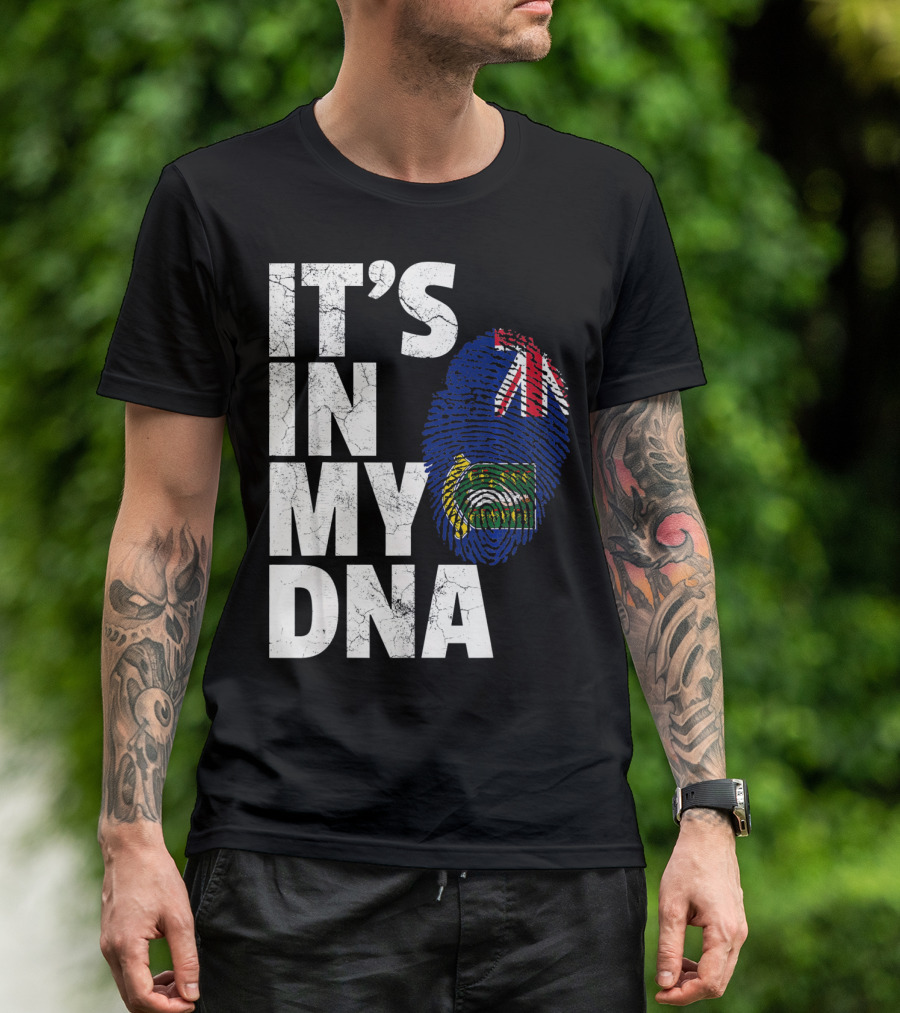 IT'S IN MY DNA British Virgin Islands Flag Fingerprint T-Shirt