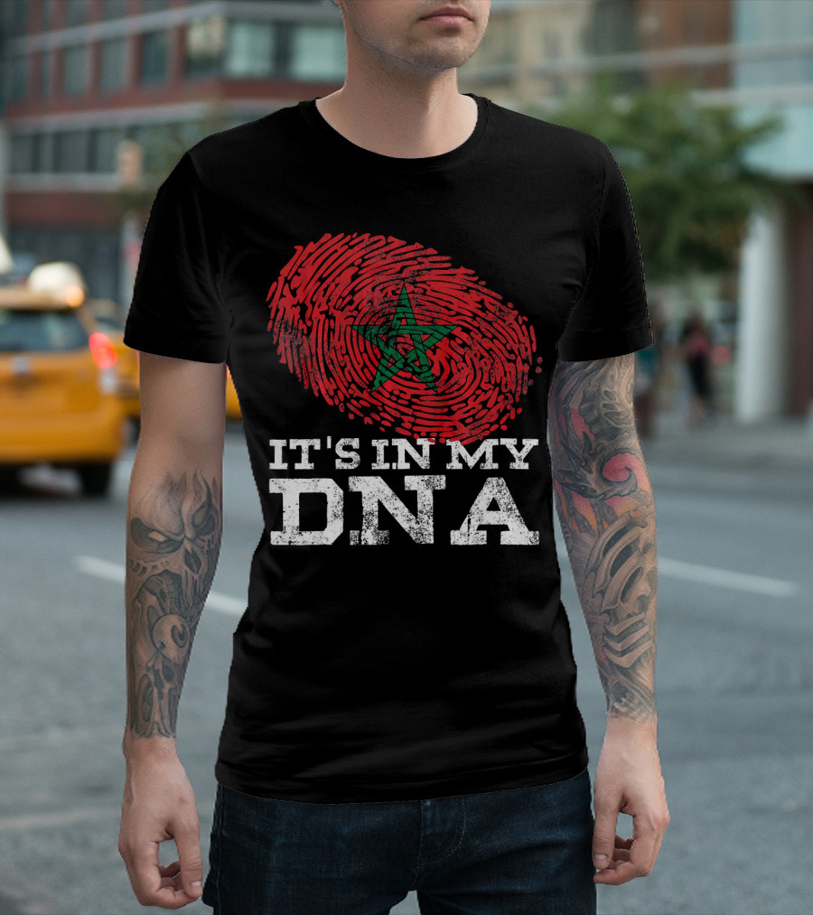 IT'S IN MY DNA Moroccan Moorish Fingerprint T-Shirt