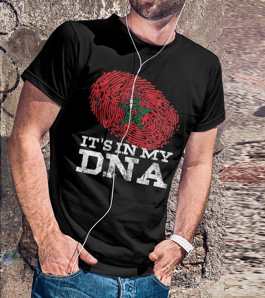 IT'S IN MY DNA Moroccan Moorish Fingerprint T-Shirt