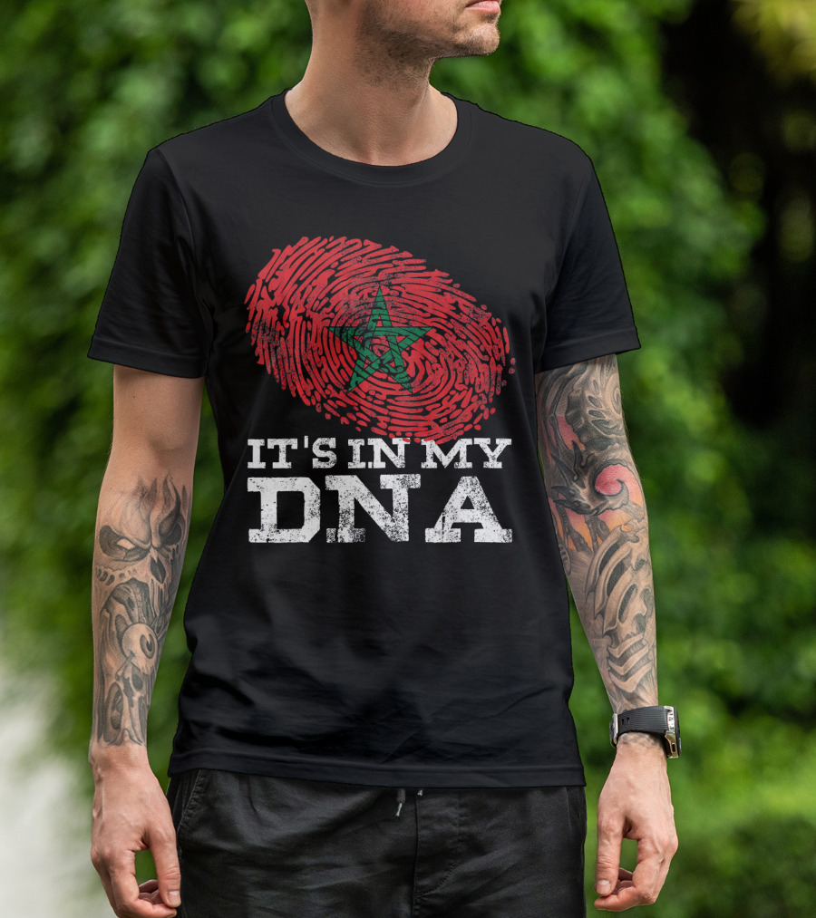 IT'S IN MY DNA Moroccan Moorish Fingerprint T-Shirt