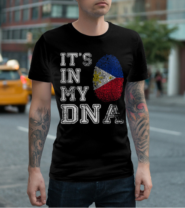 It's In My DNA Philippines Flag Fingerprint T-Shirt