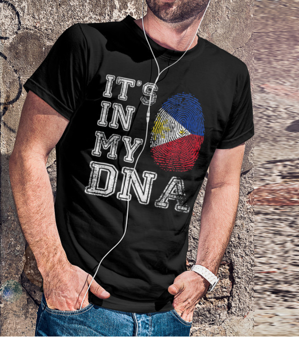 It's In My DNA Philippines Flag Fingerprint T-Shirt