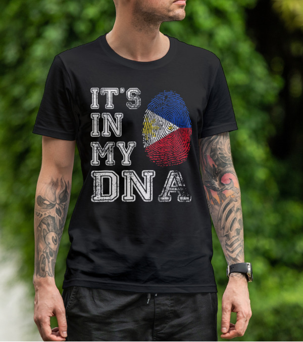 It's In My DNA Philippines Flag Fingerprint T-Shirt