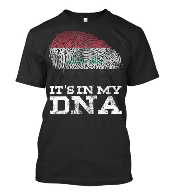 It's In My DNA Iraqi Heritage Fingerprint Flag T-Shirt