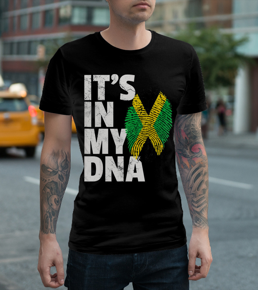 ITS IN MY DNA JAMAICA FLAG JAMAICAN PRIDE T-Shirt