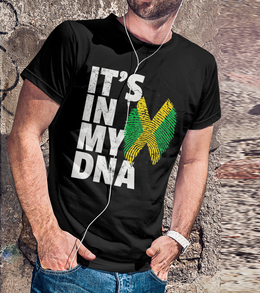 ITS IN MY DNA JAMAICA FLAG JAMAICAN PRIDE T-Shirt