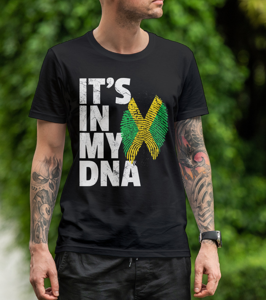 ITS IN MY DNA JAMAICA FLAG JAMAICAN PRIDE T-Shirt