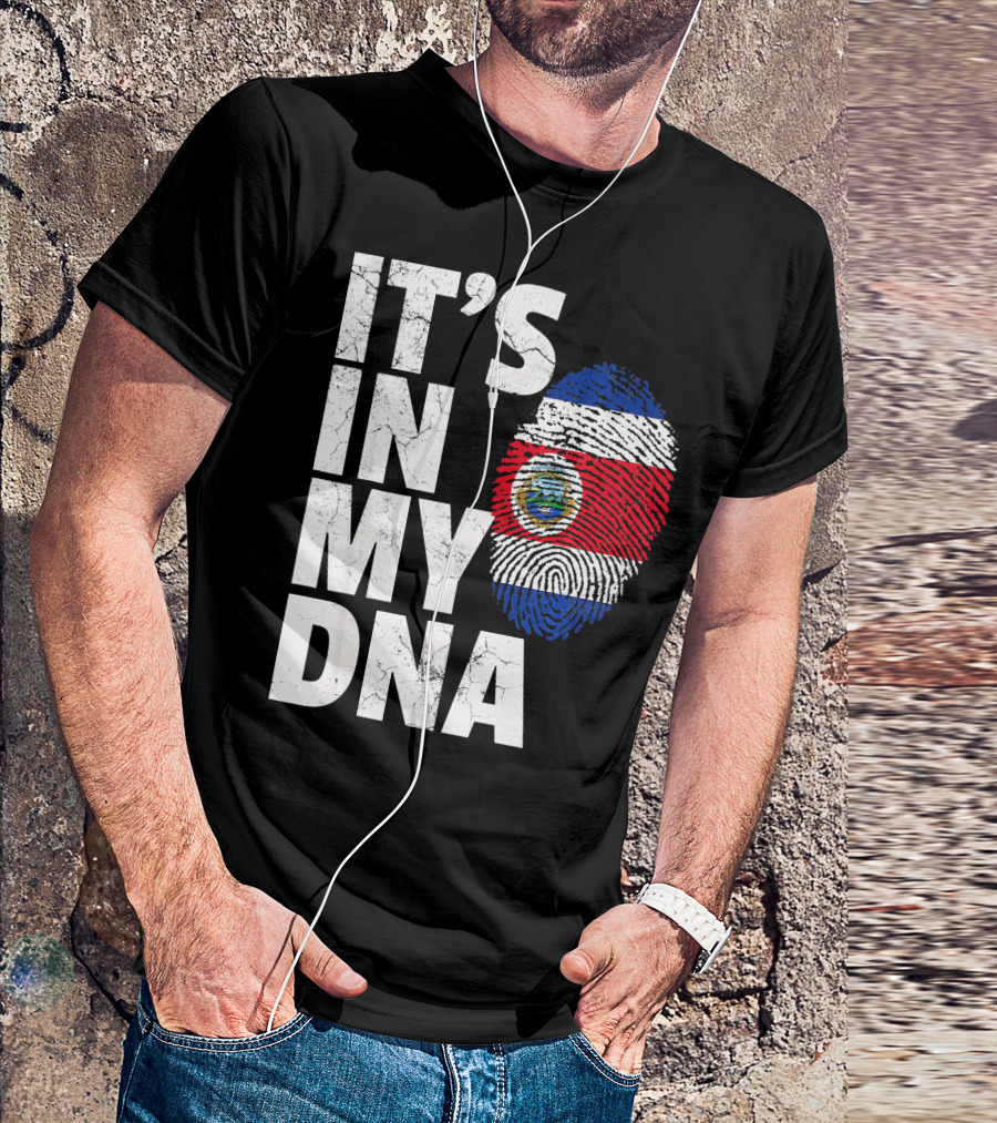 IT'S IN MY DNA Costa Rica Flag Rican Pride T-Shirt