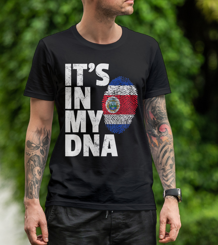 IT'S IN MY DNA Costa Rica Flag Rican Pride T-Shirt