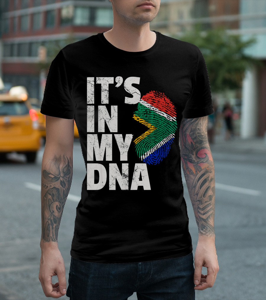 SOUTH AFRICA FLAG FINGERPRINT IT'S IN MY DNA T-Shirt