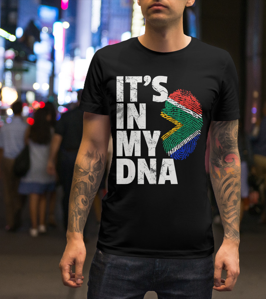 SOUTH AFRICA FLAG FINGERPRINT IT'S IN MY DNA T-Shirt