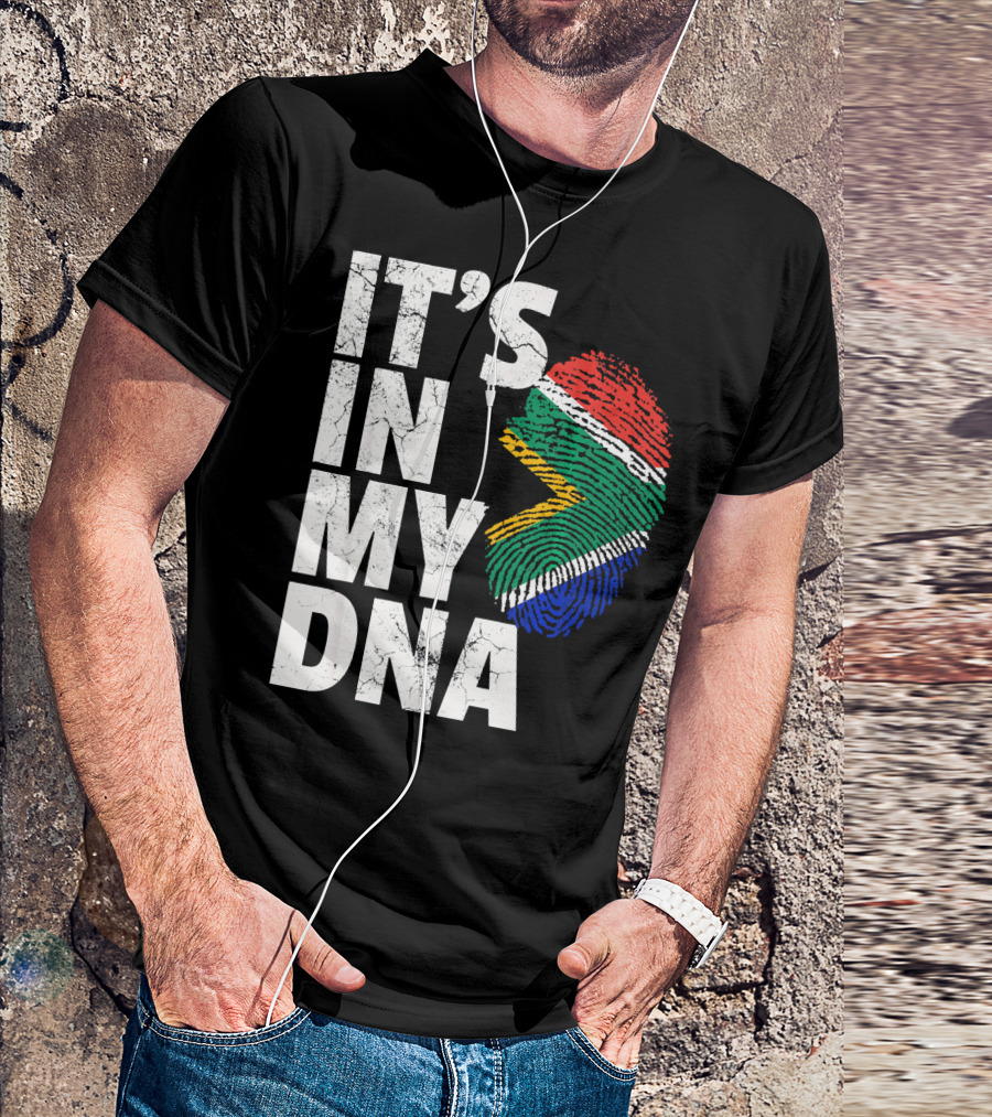 SOUTH AFRICA FLAG FINGERPRINT IT'S IN MY DNA T-Shirt