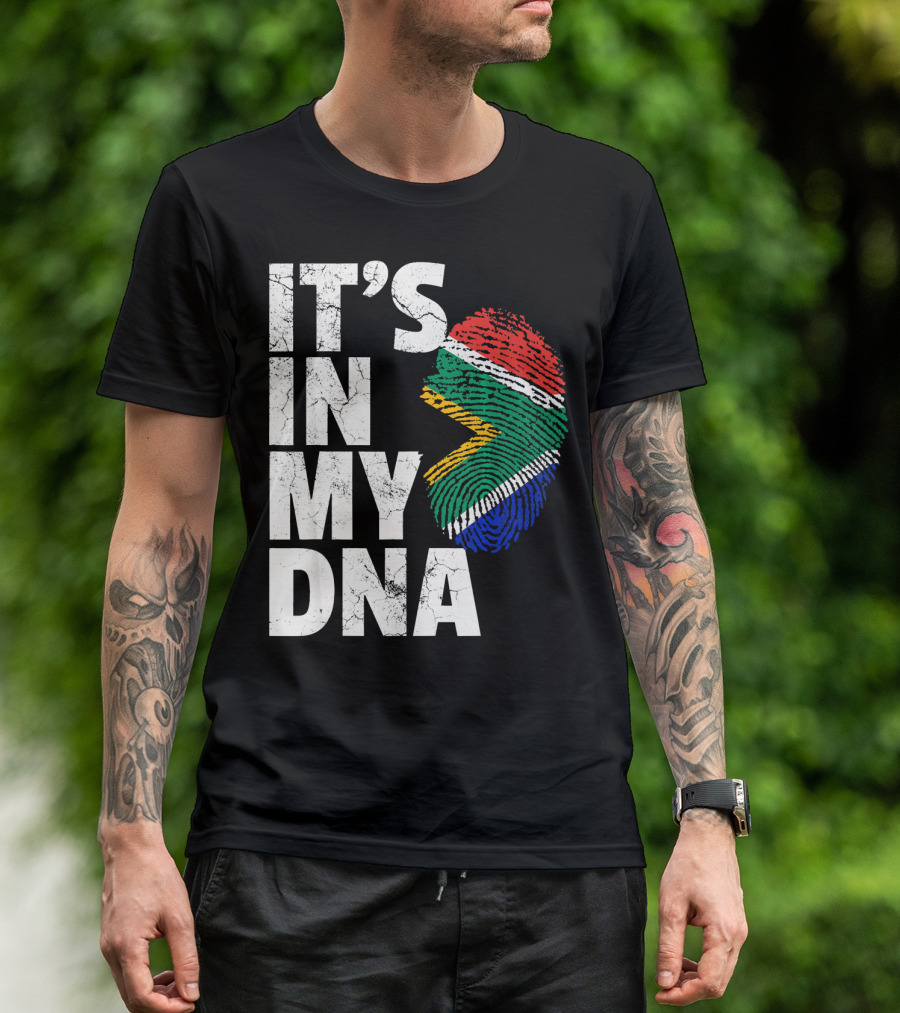 SOUTH AFRICA FLAG FINGERPRINT IT'S IN MY DNA T-Shirt