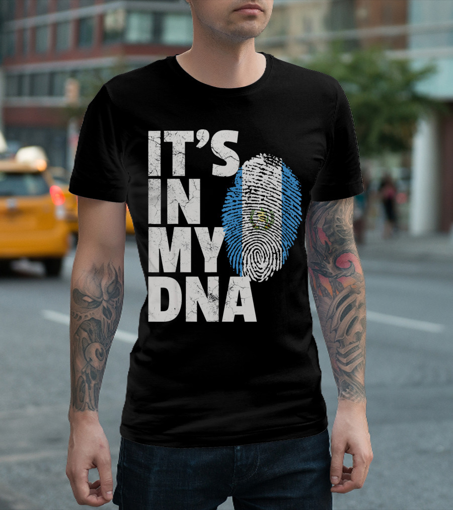 IT'S IN MY DNA Guatemala Flag Fingerprint T-Shirt