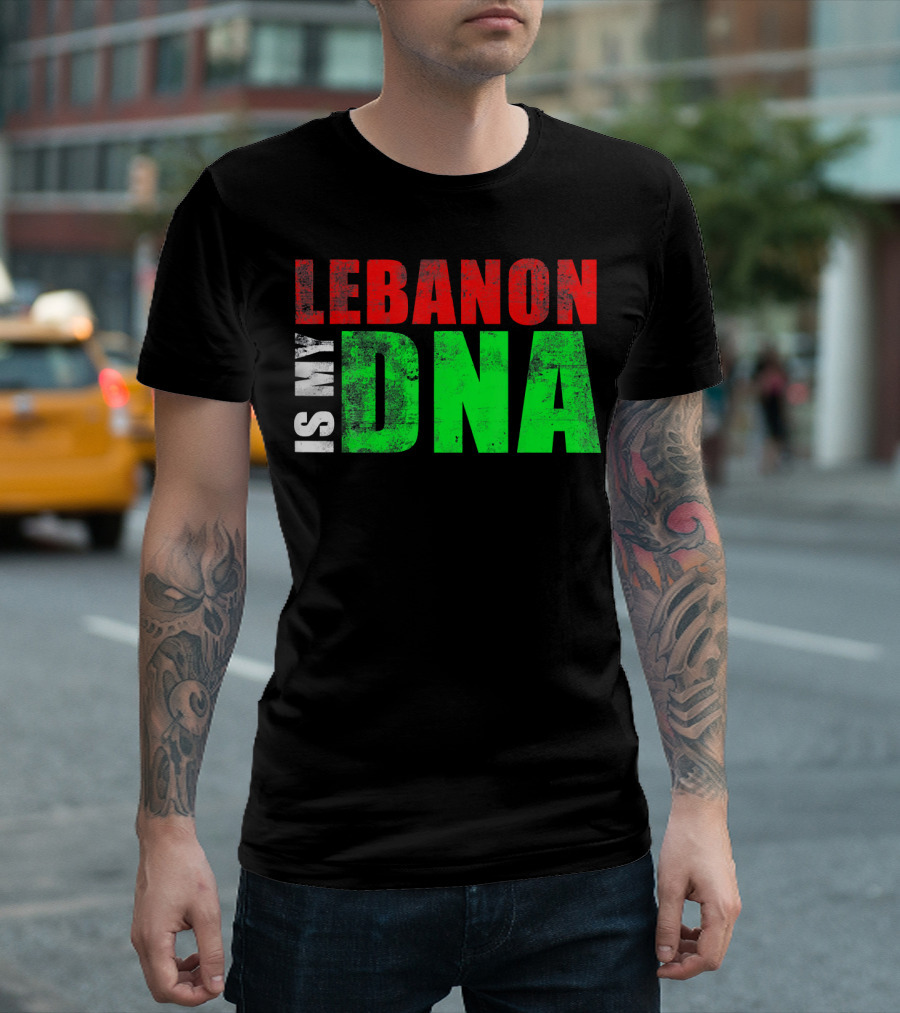Lebanon Is My DNA Lebanese Flag Colors T-Shirt