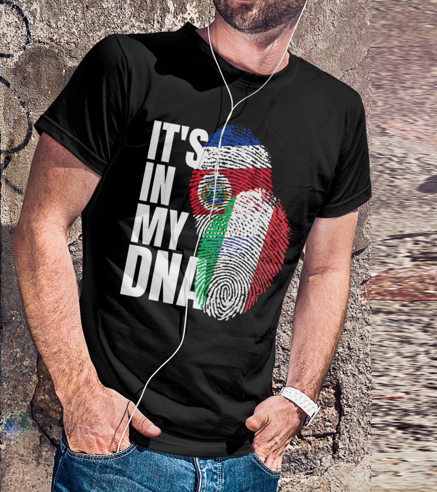 It's In My DNA Costa Rican Italian Flag Mix T-Shirt