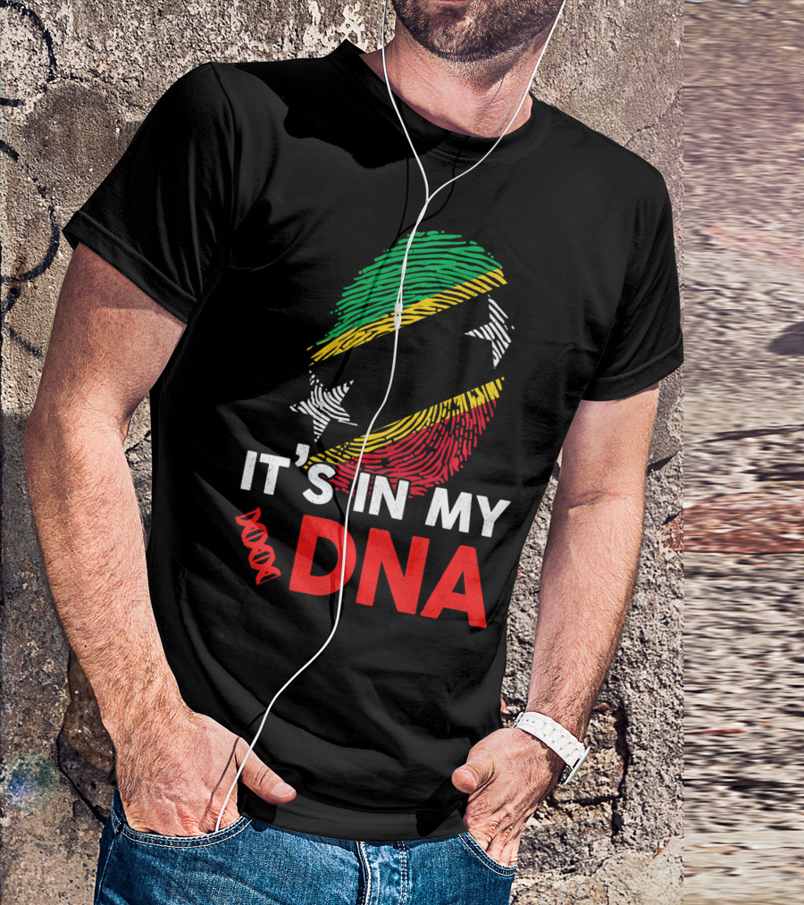St Kitts And Nevis Fingerprint It's In My DNA T-Shirt